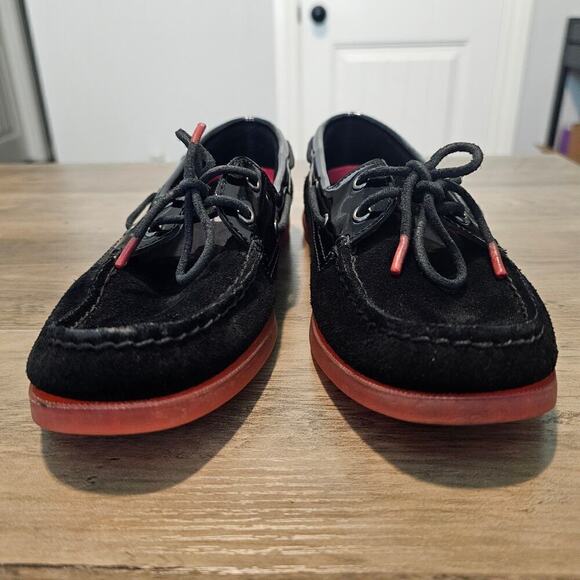 Sperry x Star Wars Flats Womens Size 7.5 Black A/O 2-Eye Darth Vader Leather Red - Picture 5 of 9